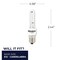 Bulbrite Pack of 2 60 Watt Dimmable Clear T3 Candelabra E12 Krypton/Xenon Bulb, 2PK 861200 - alternate 6